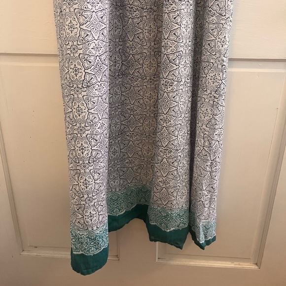 Roberta Roller Rabbit 100% Cotton Geometric Blue Maxi Dress - Picture 5 of 7